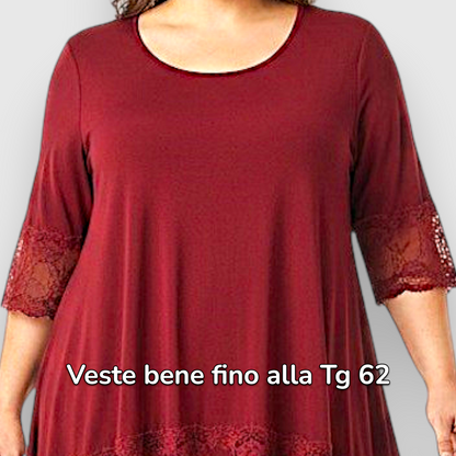 Maxi Maglia Rifinita in Pizzo Alda