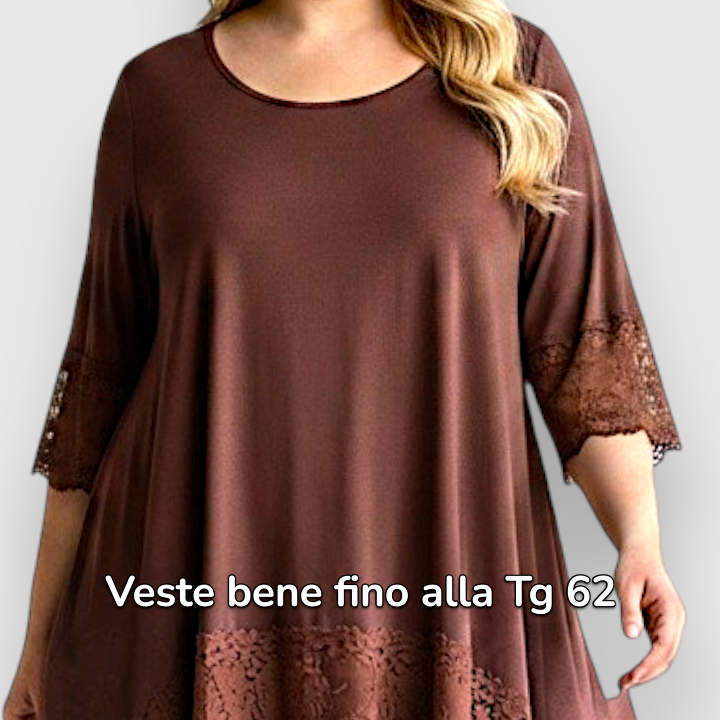 Maxi Maglia Rifinita in Pizzo Ionia