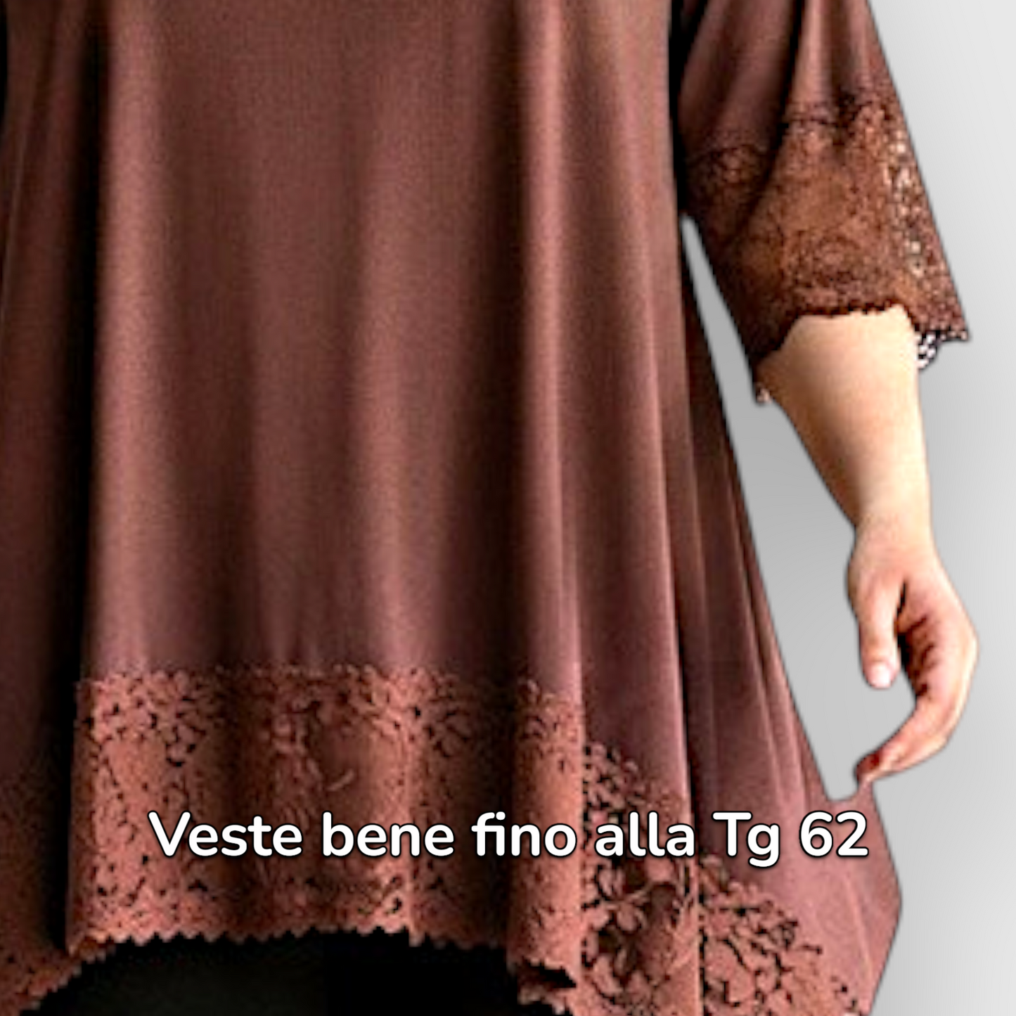 Maxi Maglia Rifinita in Pizzo Ionia