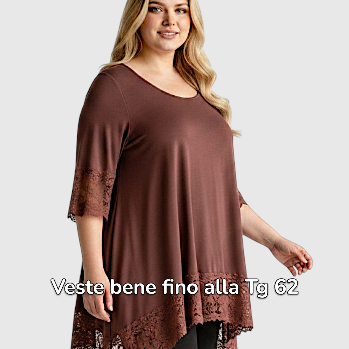 Maxi Maglia Rifinita in Pizzo Ionia