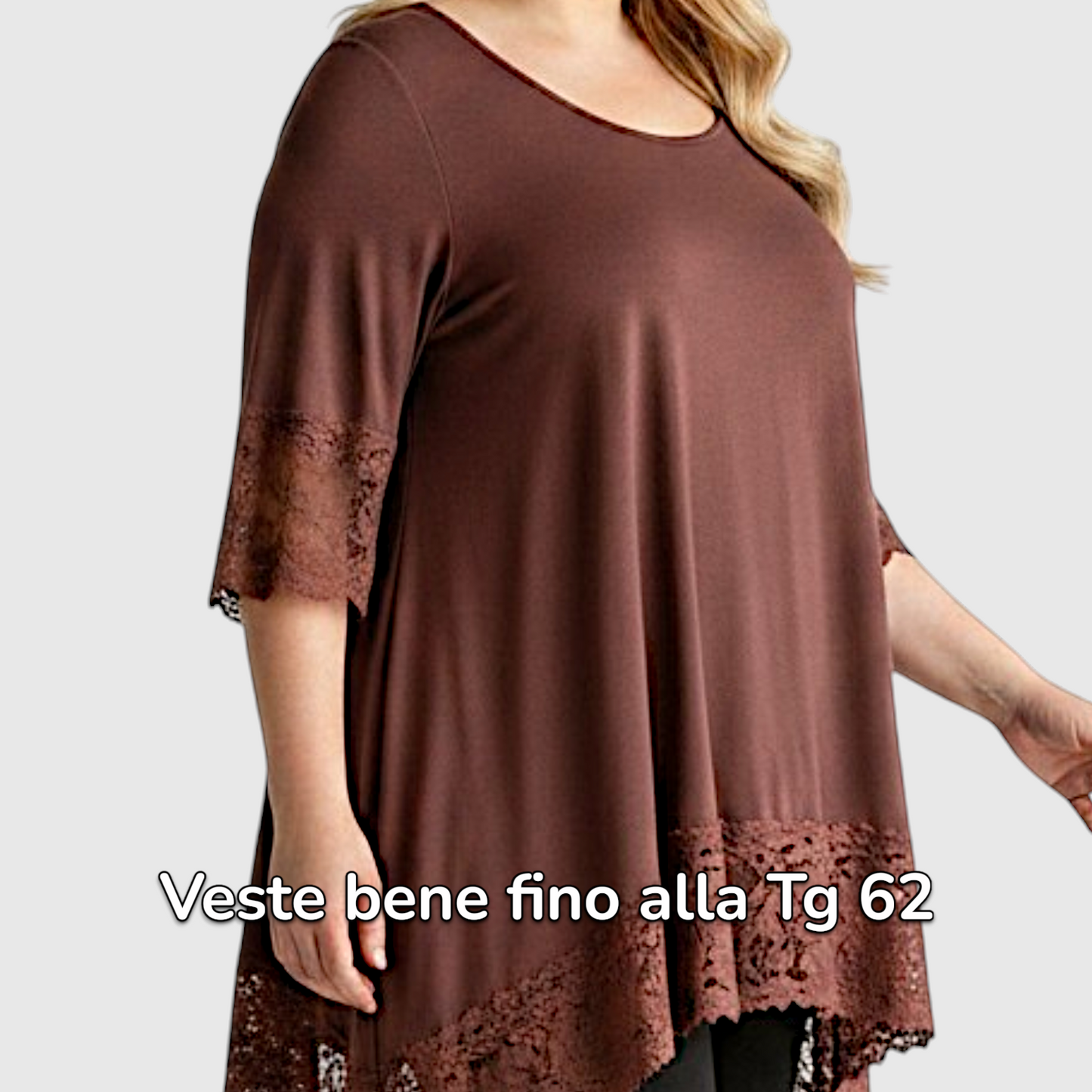 Maxi Maglia Rifinita in Pizzo Ionia