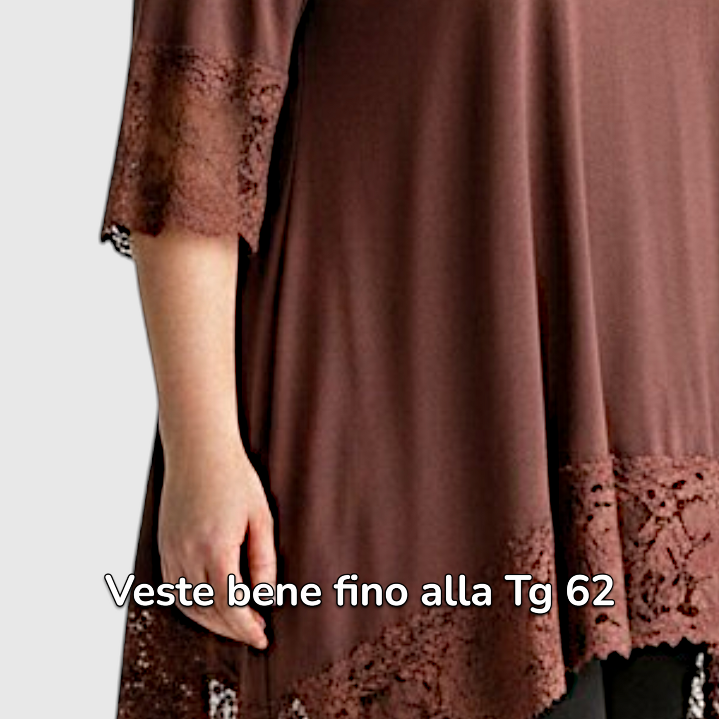 Maxi Maglia Rifinita in Pizzo Ionia
