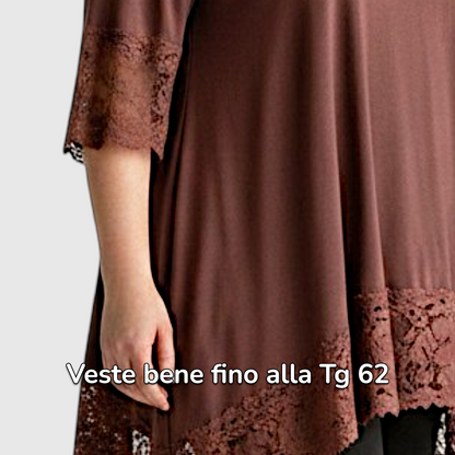 Maxi Maglia Rifinita in Pizzo Ionia