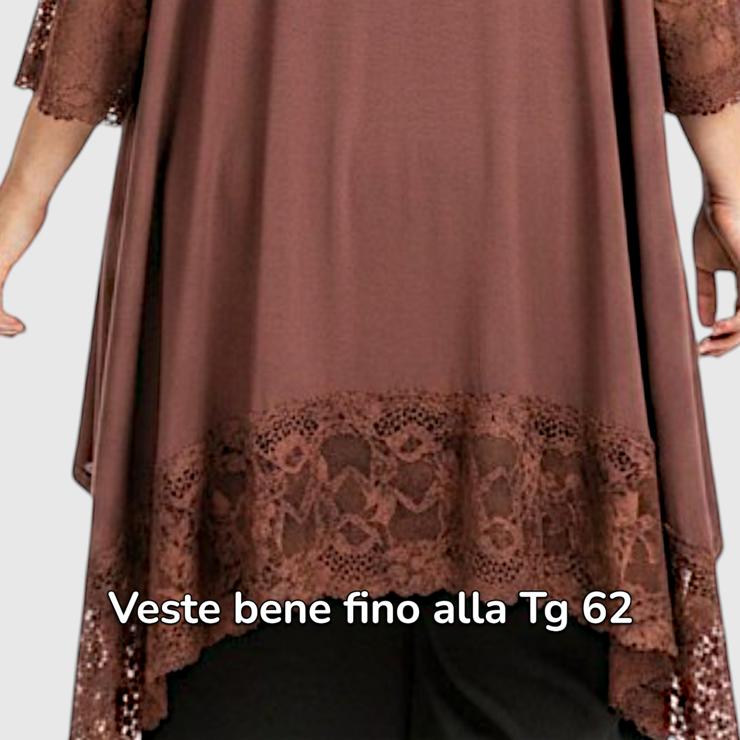 Maxi Maglia Rifinita in Pizzo Ionia