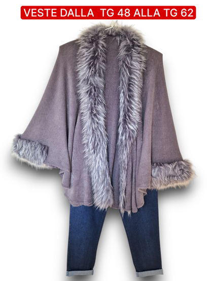 Maxi Mantella Con Pelliccia Lory