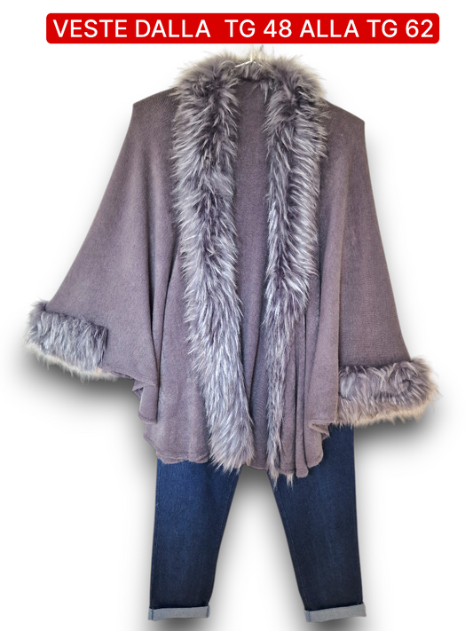 Maxi Mantella Con Pelliccia Lory