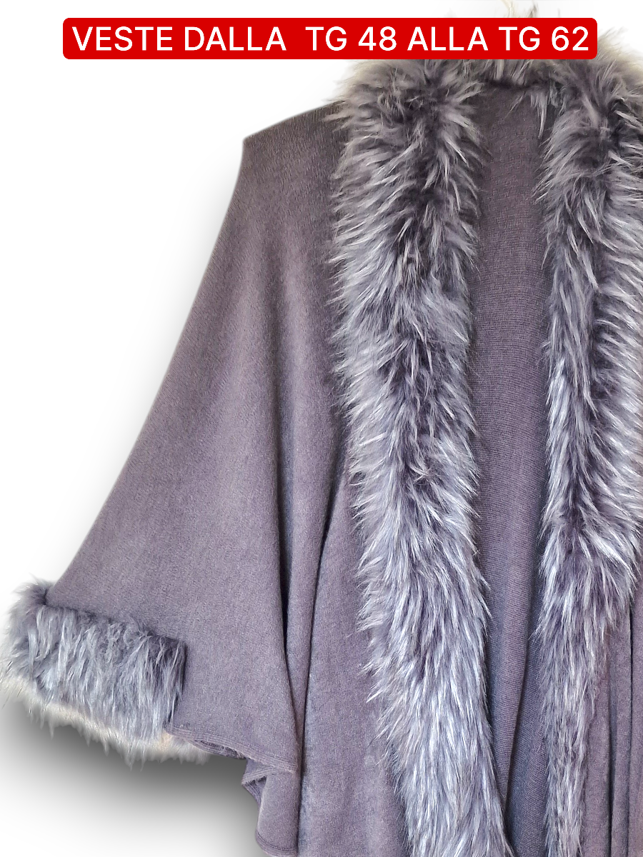 Maxi Mantella Con Pelliccia Lory