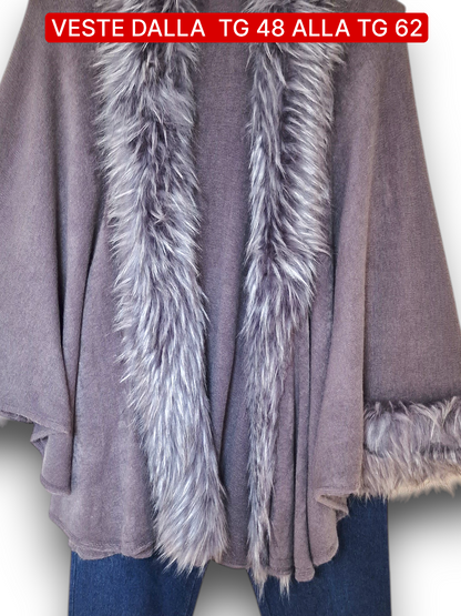 Maxi Mantella Con Pelliccia Lory