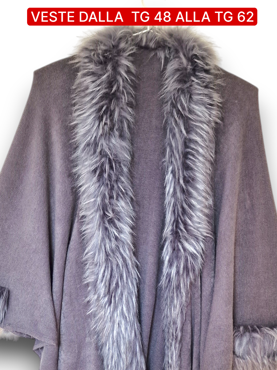 Maxi Mantella Con Pelliccia Lory