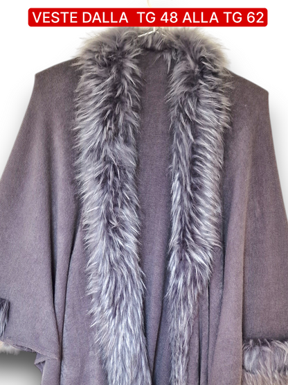 Maxi Mantella Con Pelliccia Lory