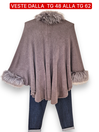 Maxi Mantella Con Pelliccia Lory