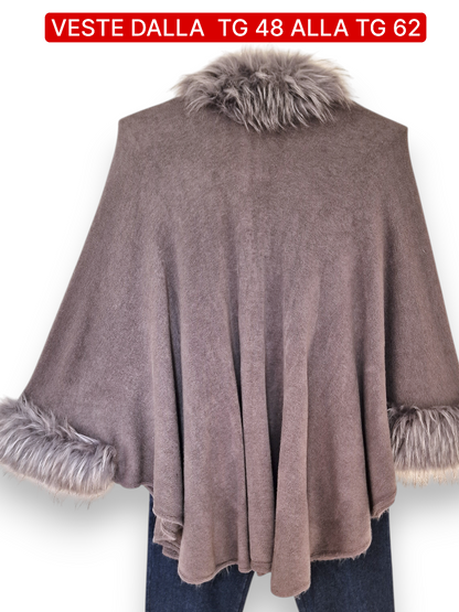 Maxi Mantella Con Pelliccia Lory