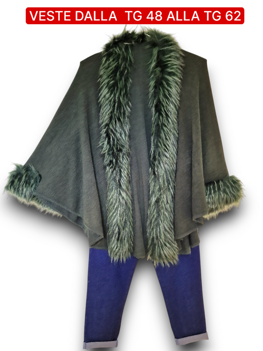 Maxi Mantella Con Pelliccia Lulu