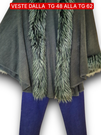 Maxi Mantella Con Pelliccia Lulu