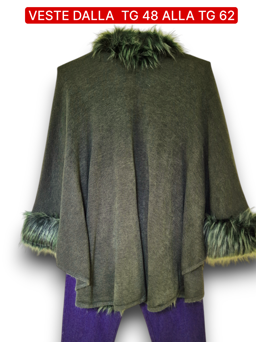 Maxi Mantella Con Pelliccia Lulu