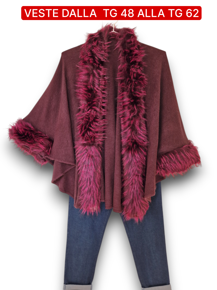 Maxi Mantella Con Pelliccia Lilly