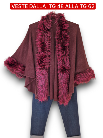 Maxi Mantella Con Pelliccia Lilly