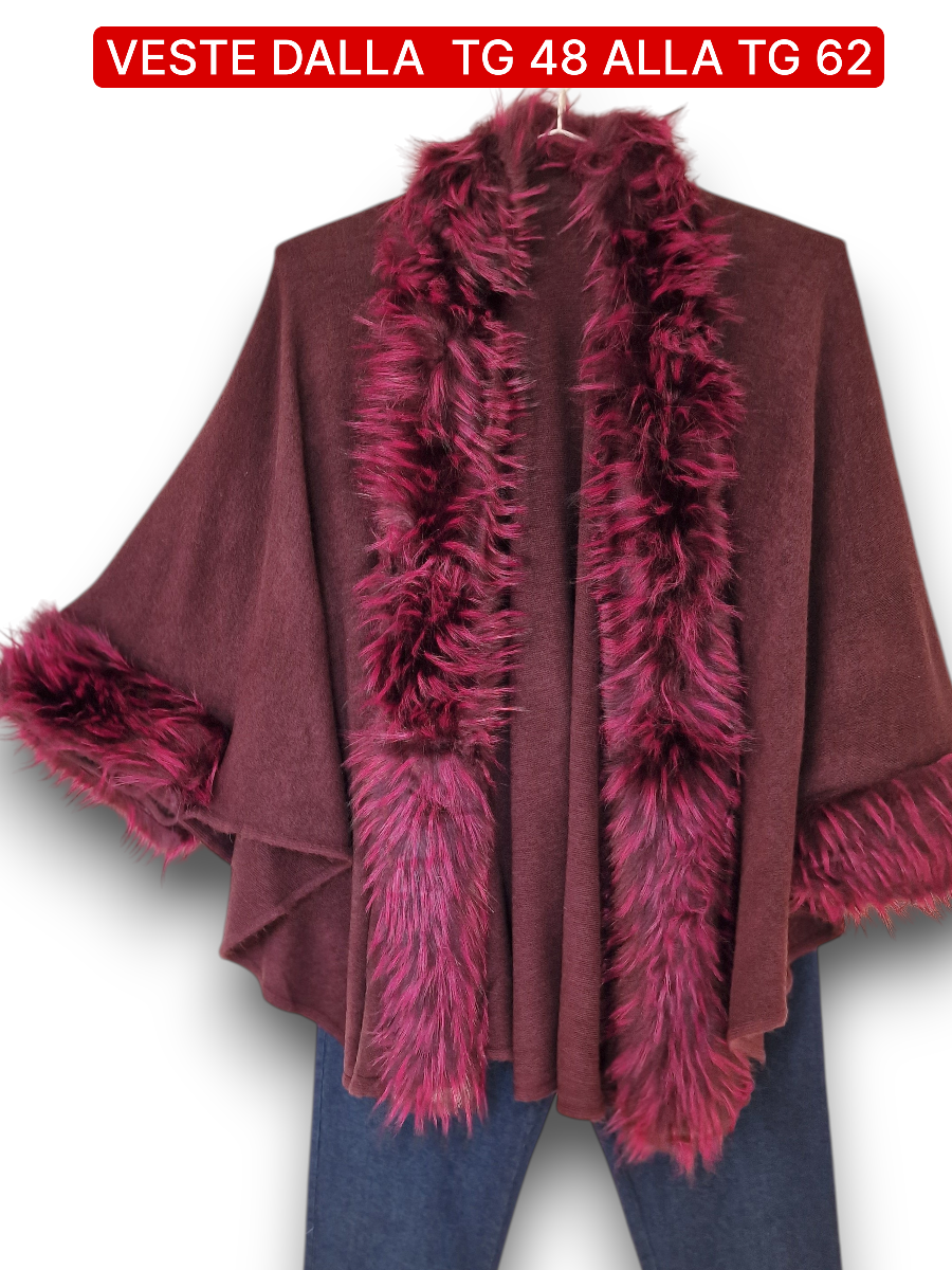 Maxi Mantella Con Pelliccia Lilly