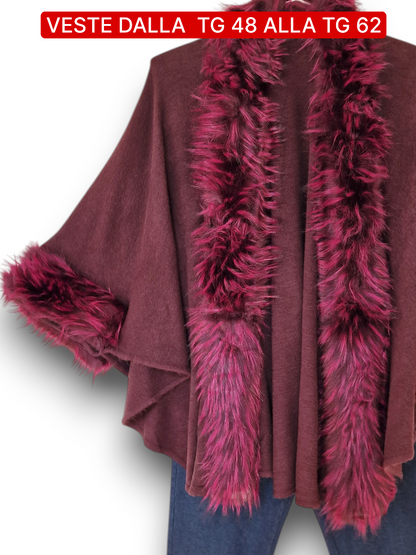 Maxi Mantella Con Pelliccia Lilly