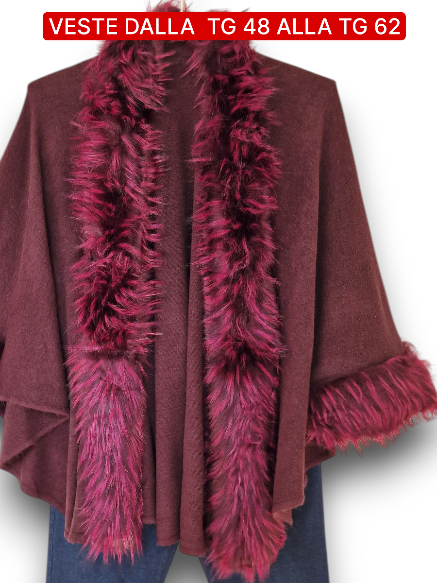 Maxi Mantella Con Pelliccia Lilly