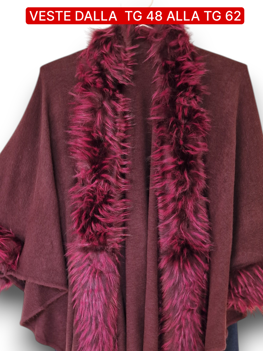 Maxi Mantella Con Pelliccia Lilly