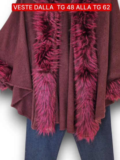 Maxi Mantella Con Pelliccia Lilly