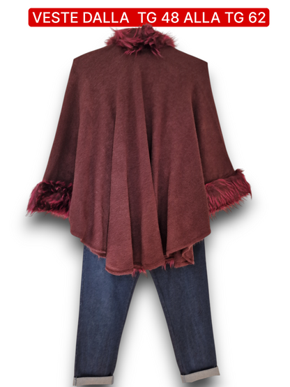 Maxi Mantella Con Pelliccia Lilly