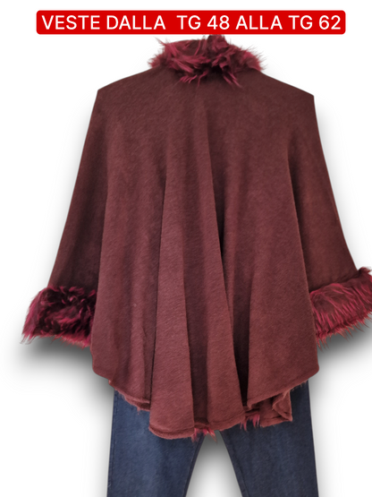 Maxi Mantella Con Pelliccia Lilly