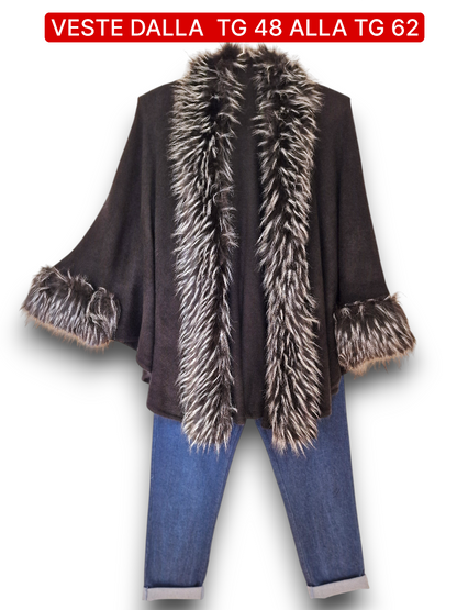 Maxi Mantella Con Pelliccia Lacy