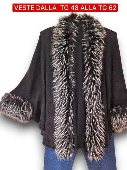 Maxi Mantella Con Pelliccia Lacy