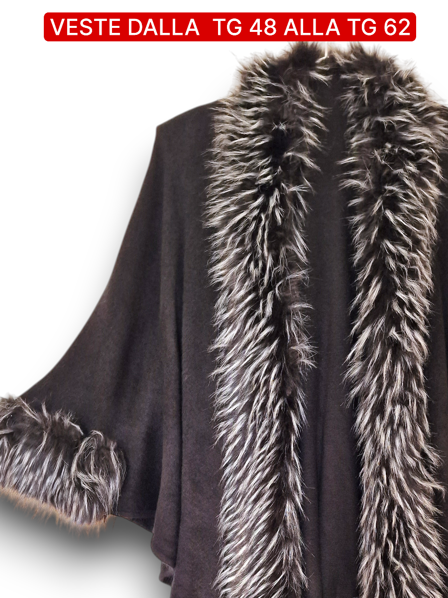 Maxi Mantella Con Pelliccia Lacy