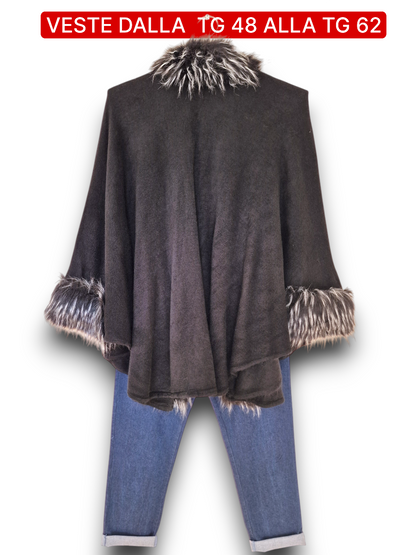 Maxi Mantella Con Pelliccia Lacy