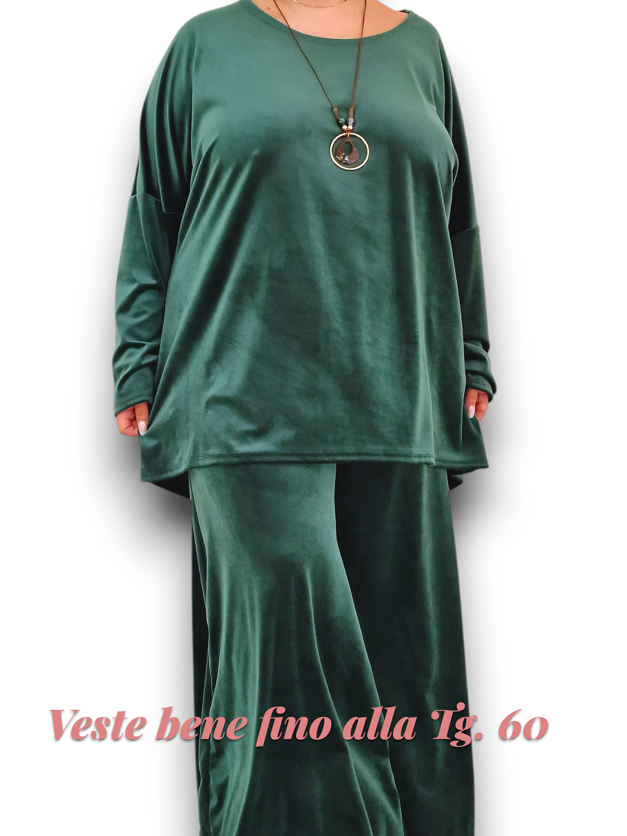 Maxi Maglia con  Collana in Velluto Iginia