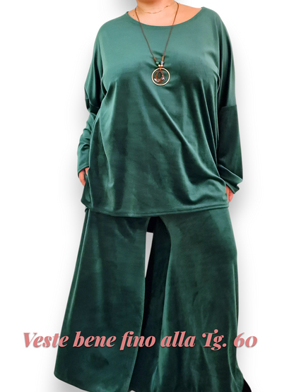 Maxi Maglia con  Collana in Velluto Iginia