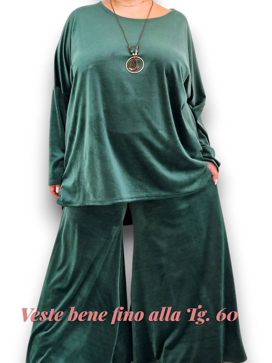 Maxi Maglia con  Collana in Velluto Iginia