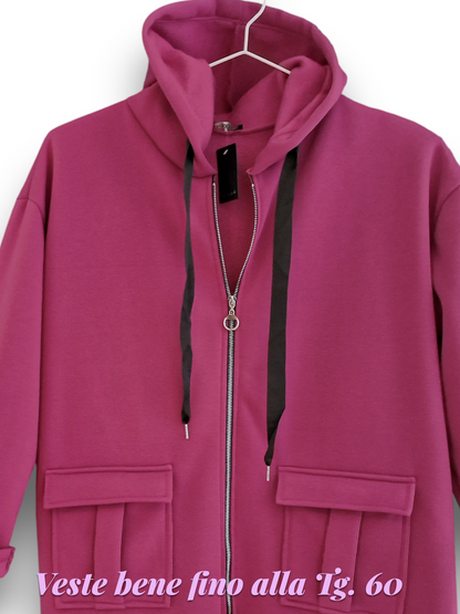 Maxi Felpa Taglie Forti  Made in Italy Coley