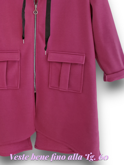 Maxi Felpa Taglie Forti  Made in Italy Coley