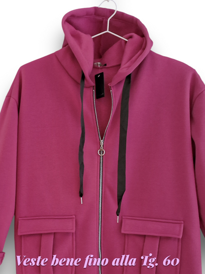 Maxi Felpa Taglie Forti  Made in Italy Coley