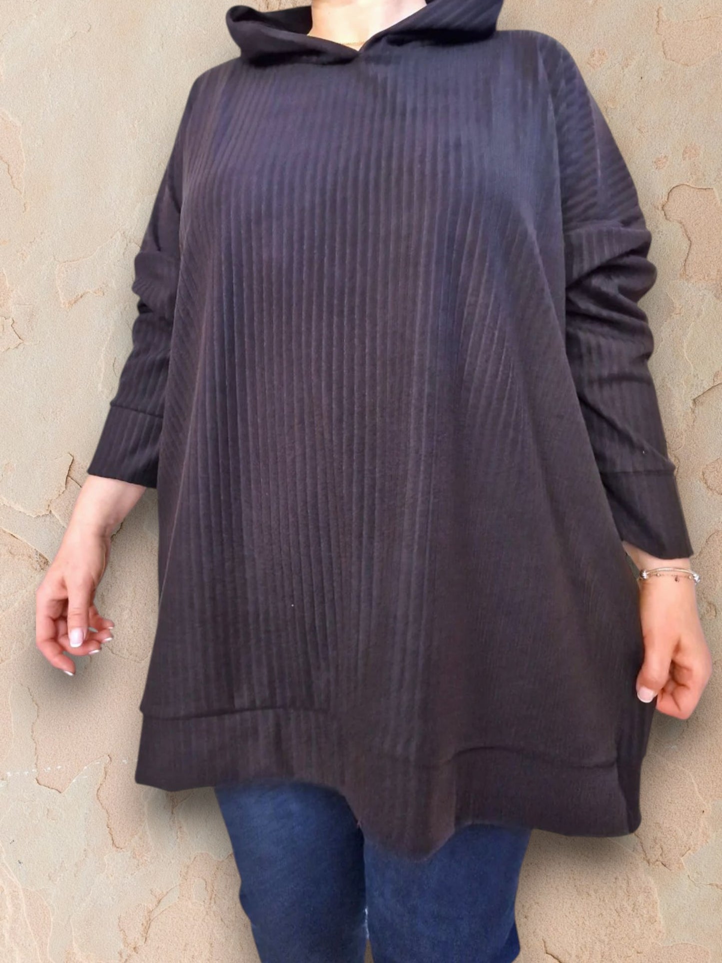 Maxi Felpa Taglie Forti  Made in Italy Sonia