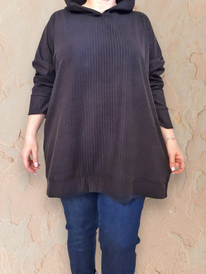 Maxi Felpa Taglie Forti  Made in Italy Sonia