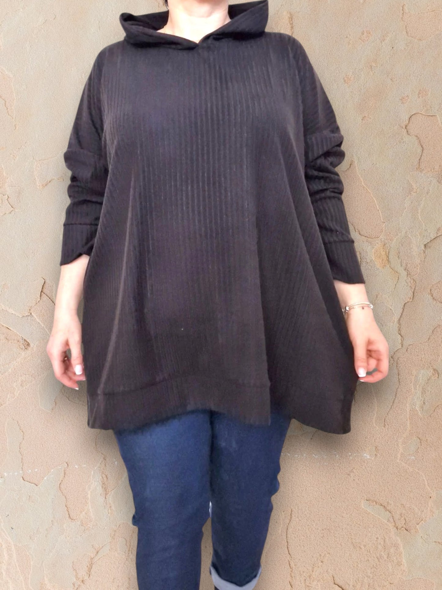 Maxi Felpa Taglie Forti  Made in Italy Sonia