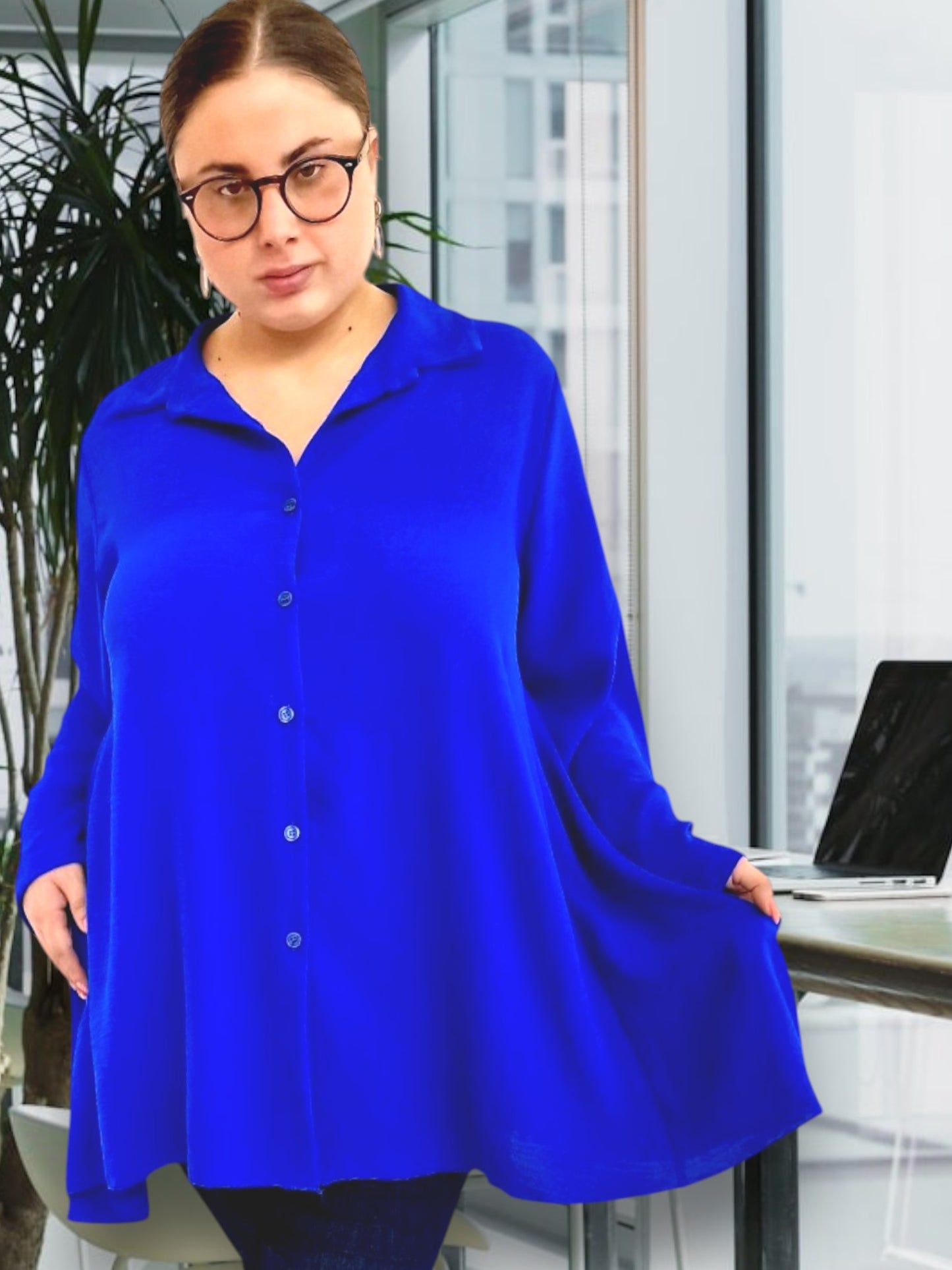 Maxi Camicia Taglie Forti Esmeralda