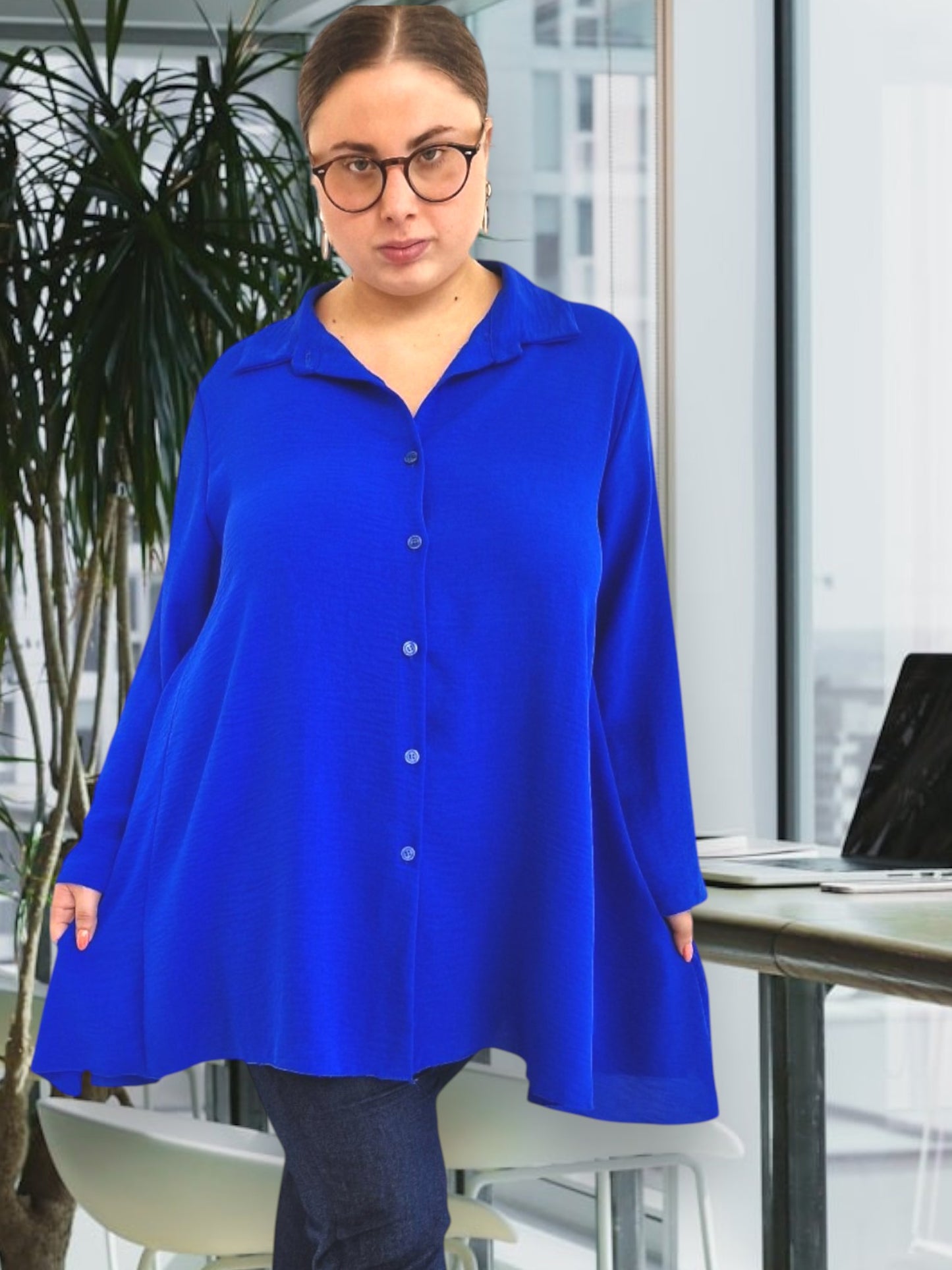 Maxi Camicia Taglie Forti Esmeralda