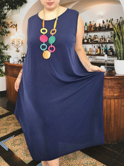 Maxi Abito in Crepe Grey