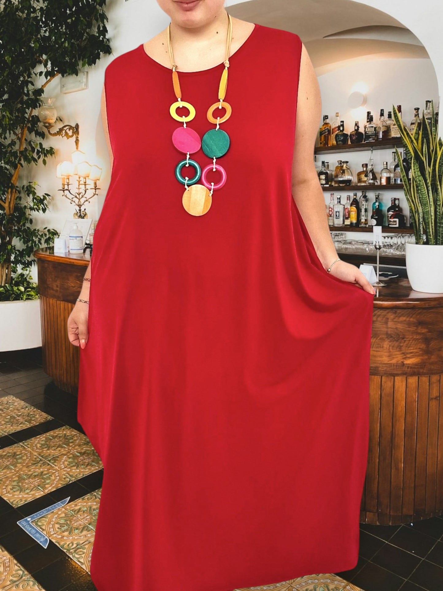 Maxi Abito in Crepe Glenda