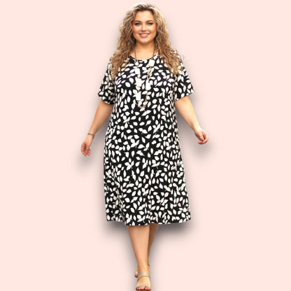 Maxi Abito in Crepe Fantasia Salvia