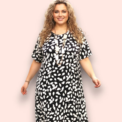 Maxi Abito in Crepe Fantasia Salvia