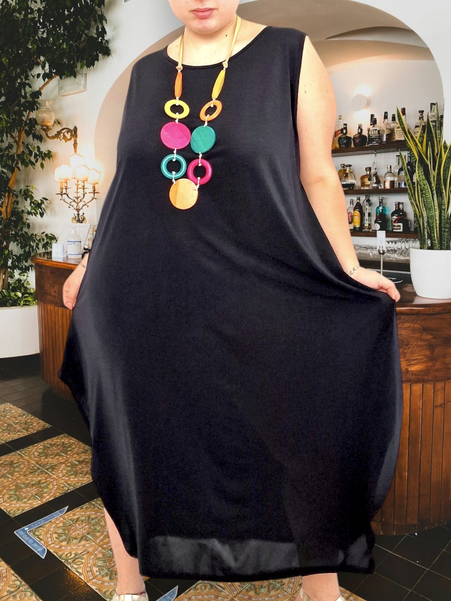 Maxi Abito in Crepe Gioia