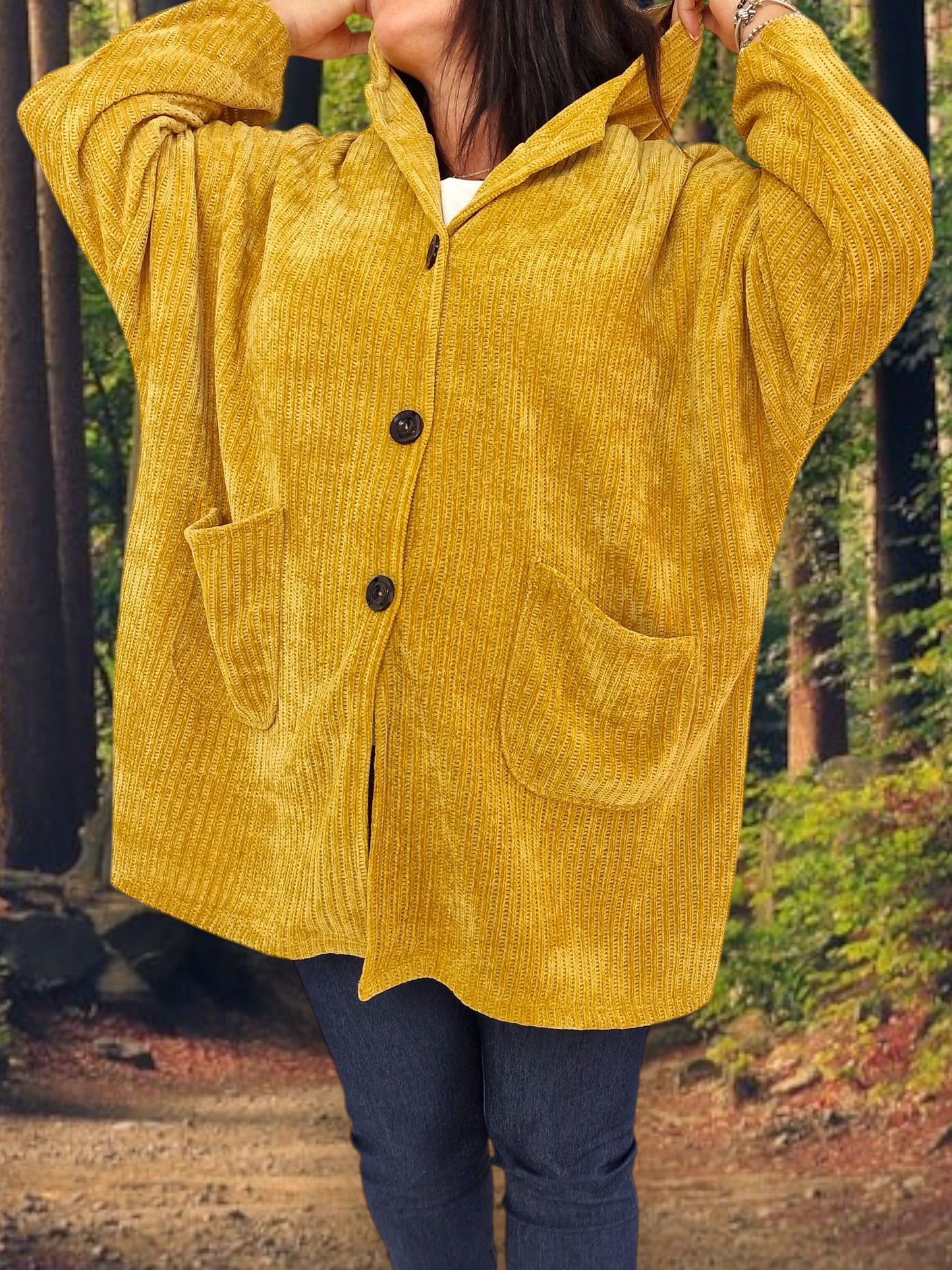 Maxi Giacca Taglia Grande Con Cappuccio Mida