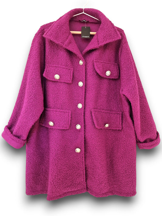 Maxi Giacca Lana Cotta Saniris